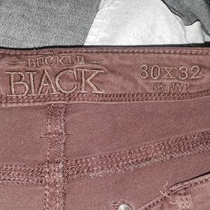 Buckle black skinny colored jeans